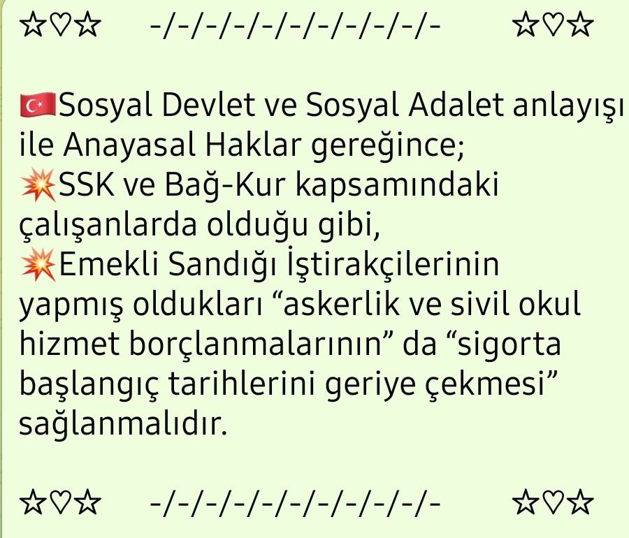 <a href="/sgksosyalmedya/">SGK</a> EYT de mağdur edilen devlet Memurlarının sesini duyun. 
4/c'li MEMURLAR olarak; ayrıcalık değil, eşitlik istiyoruz.
4/a ve 4/b lilerde olduğu gibi, "Askerlik Borçlanmasının sigorta başlangıcını geriye çekmesini" bekliyoruz. 
Nm1
#AskerlikMağduruMemurlar