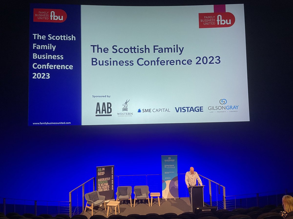 markchristief1's tweet photo. Great morning of speakers and content at Scottish Family Business Conference in Glasgow. It’s very powerful hearing the family stories, challenges, legacy and success of these business. The openness of the conversation is invaluable as a business adviser. ⁦@FamilyBizPaul⁩ https://t.co/Y3NKagnyVx