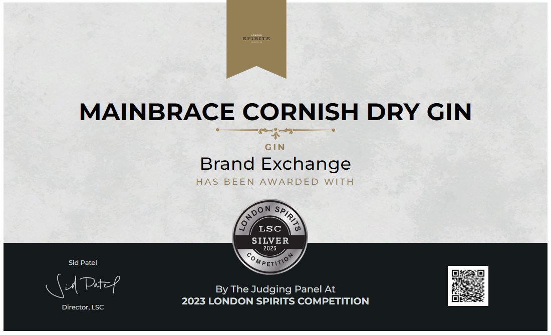 Mainbrace Rum (@mainbracerum) on Twitter photo Cheers to success! We’re honoured to announce that Mainbrace Cornish Dry Gin has been presented with a silver award at the London Spirits Competition 2023!
<a href="/londoncomps/">London Competitions</a>
#MainbraceGin #LondonSpiritsAward #CraftGin #SpliceTheMainbrace Cheers to success! We’re honoured to announce that Mainbrace Cornish Dry Gin has been presented with a silver award at the London Spirits Competition 2023!
<a href="/londoncomps/">London Competitions</a>
#MainbraceGin #LondonSpiritsAward #CraftGin #SpliceTheMainbrace