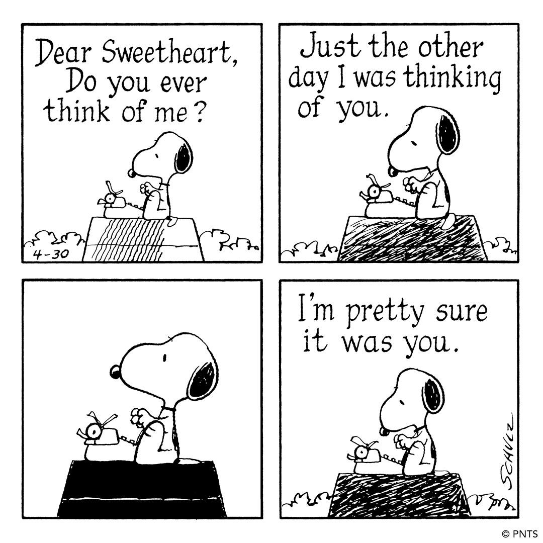 This Peanuts comic strip was first published on April 30, 1984.