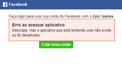 Como acessar conta da Epic Games criada com login do Facebook