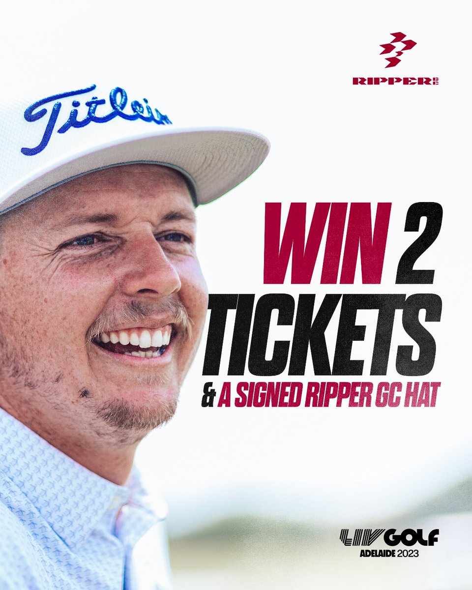 rippergc_'s tweet image. WIN: Two tickets to #LIVGolf Adelaide on Sunday and a signed #RipperGC hat 🎟🧢

To enter:
✅ Follow @RipperGC_ 
🔄 Retweet this post
💬 Tag a friend

Terms ➡️ livgolf.com/ripper-adelaid…