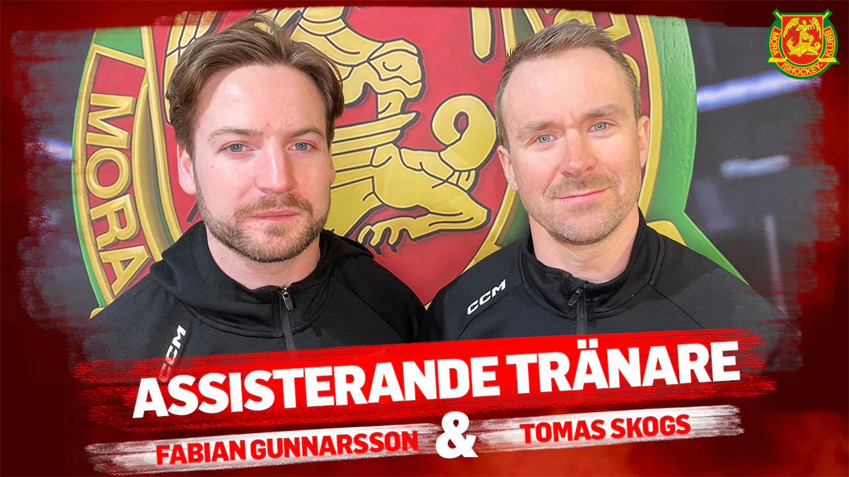 Fabian Gunnarsson och Tomas Skogs kommer vara assisterande tränare kommande säsong! Läs mer på hemsidan. #moraik