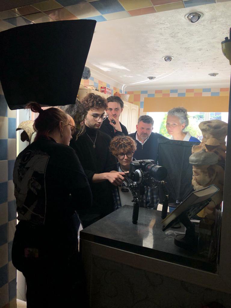 stewart_rome's tweet photo. Such fun today filming today on a fab comedy pilot, ‘Pondman’. You know it’s good when it’s tricky keeping a straight face…and working with the lovely @sallyvanderpump in person for the first time! #comedy #acting https://t.co/3dCgvEOcef
