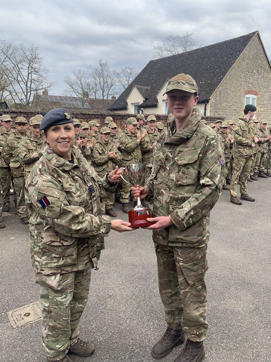 AbingdonSchCCF's tweet photo. Congratulations to all the cadets who won awards on Easter camp. Cadet Frears (best recruit), Cadet Badcock (most improved recruit), Cadet Van Poortvliet (best AIC) and Cpl Nolan (best NCO). Well done! https://t.co/Hon5EImFyV