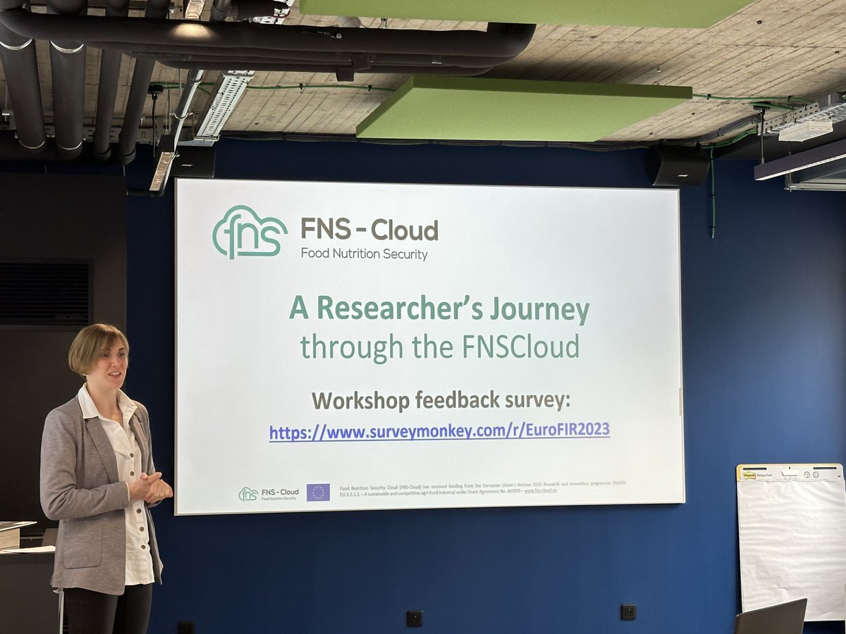FNSCloudEU's tweet photo. The «Researcher's Journey through @FNSCloudEU» workshop took place on the last day of @EuroFIRAISBL Food Forum 2023. Attendees got the opportunity to explore  #FNSCloud tools, and services to exploit food, nutrition, and security data, https://t.co/KTISIP58Uu