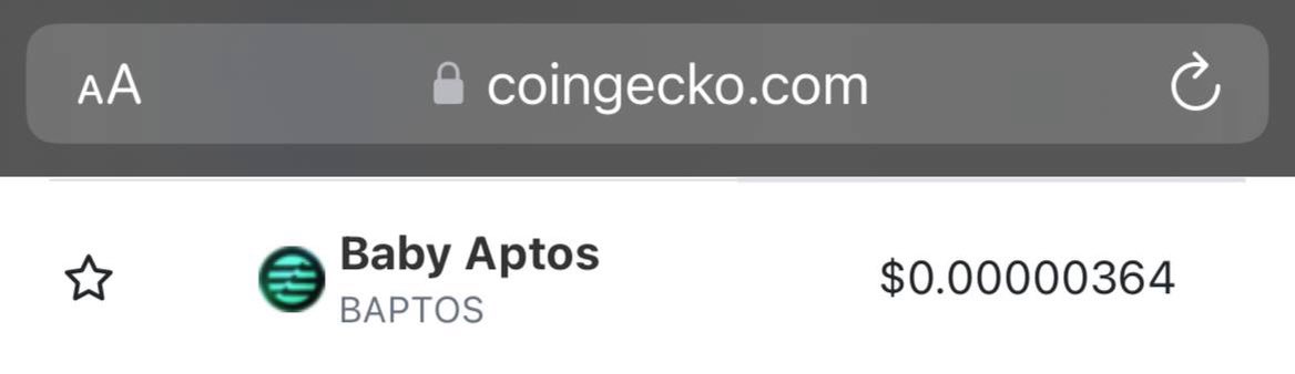 Genesis_D_voice's tweet photo. LIVE AT COINGECKO! ✅
#BNB #BSC #bAptos #Aptos #CoinGecko #CoinMarketCap
https://t.co/YKX1n6WLmj https://t.co/okfDoOcgFw