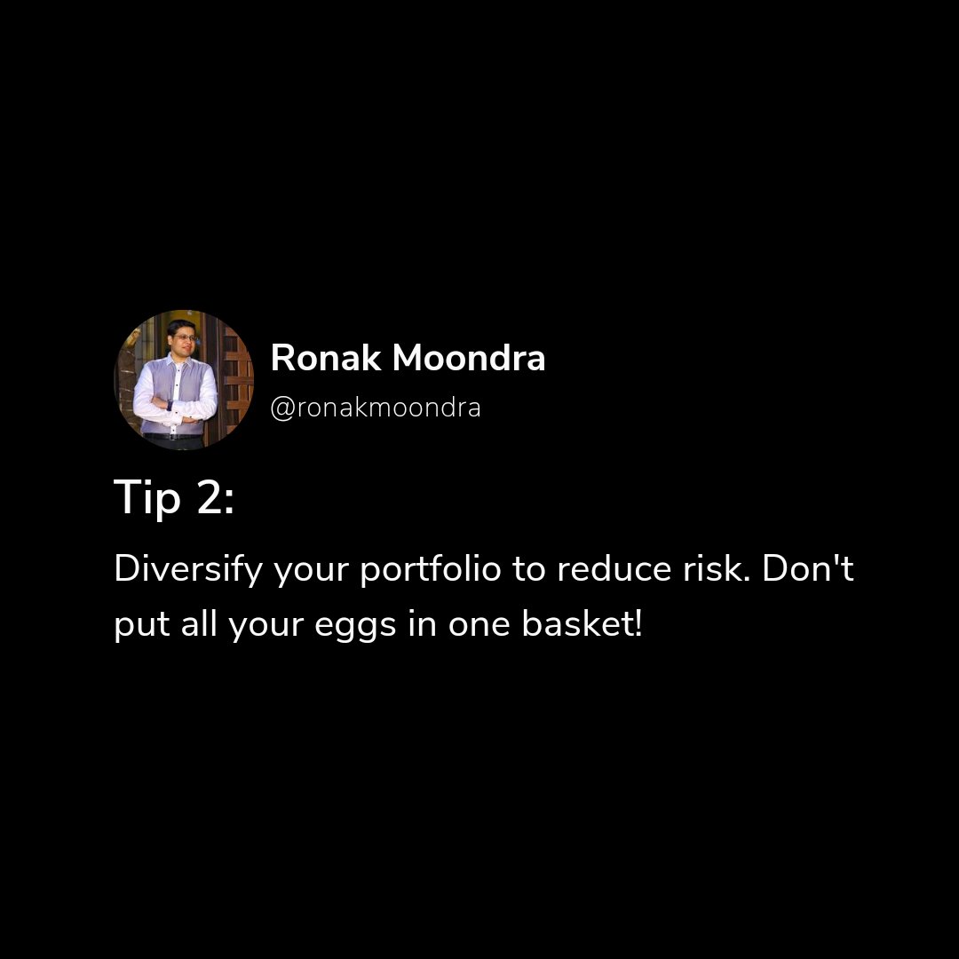 RonakMoondra's tweet photo. Ready to start investing?

Follow these 5 tips from @RonakMoondra to get started on the right foot! Part-1

#BeginnerInvestor #InvestingTips #StockMarketTips #beginnerinvesting #investingtips #financialliteracy #personalfinance #investing101 #ronakmoondratweets #ronakmoondra https://t.co/iI4dUla3En