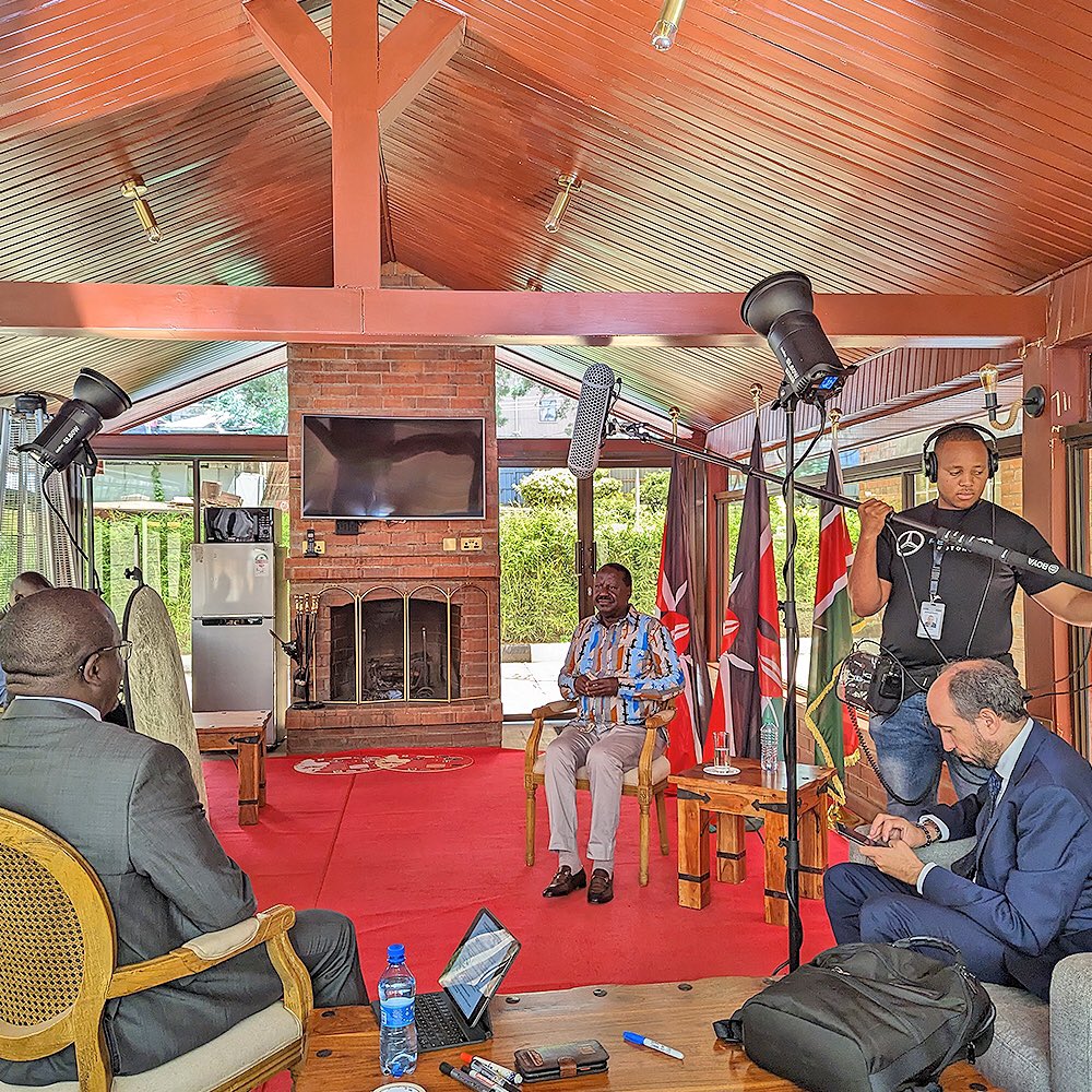 🎥🎥We had an interview session with H.E. Raila A. Odinga, leader of the Azimio Coalition and candidate in the 2022 presidential elections in Kenya for our upcoming film-documentary titled-Kenya‘s Democratic Journey .

 H.E Raila Odinga has been a presidential candidate five