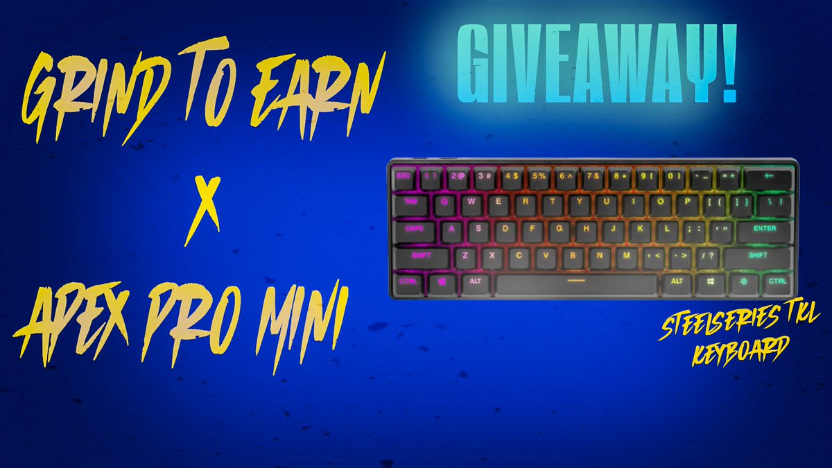 7KaioFTW's tweet image. 🎁 GIVEAWAY 🎁

For the FNCS Week 2 Grind To Earn is giving away a SteelSeries Apex Pro TKL Keyboard ⌨️

To enter : 

Follow @7KaioFTW 
Like❤️ and RT🔁
Tag 2 Friends 👥