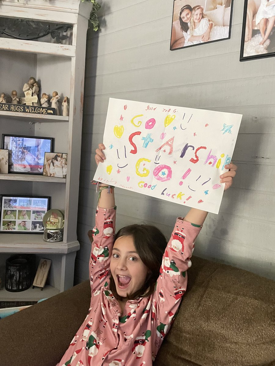 Zone146's tweet photo. @elonmusk homeschool science class for today! She’s been watching since SN8.  Good luck starship!! #SpaceX  #Starship_launch https://t.co/H9ZIQXLTe3
