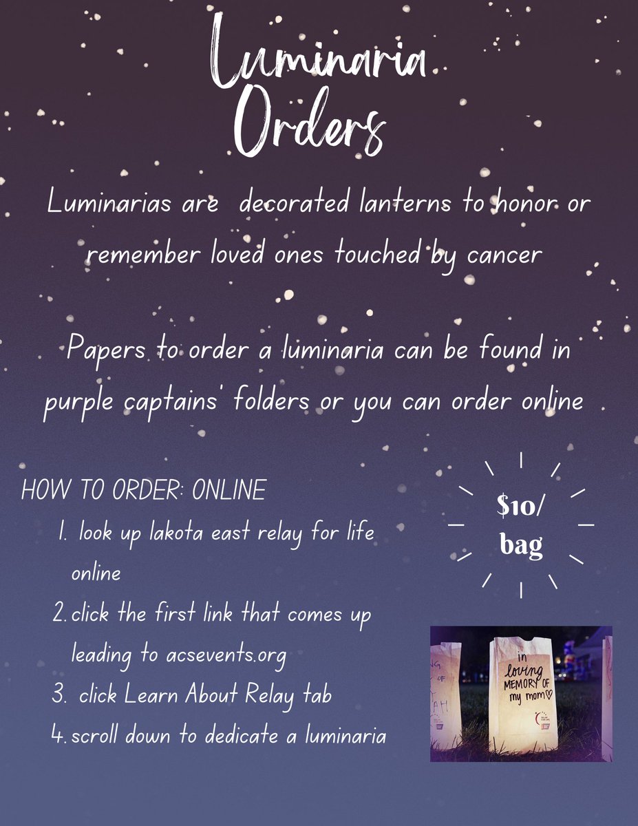 order your luminaria today!!