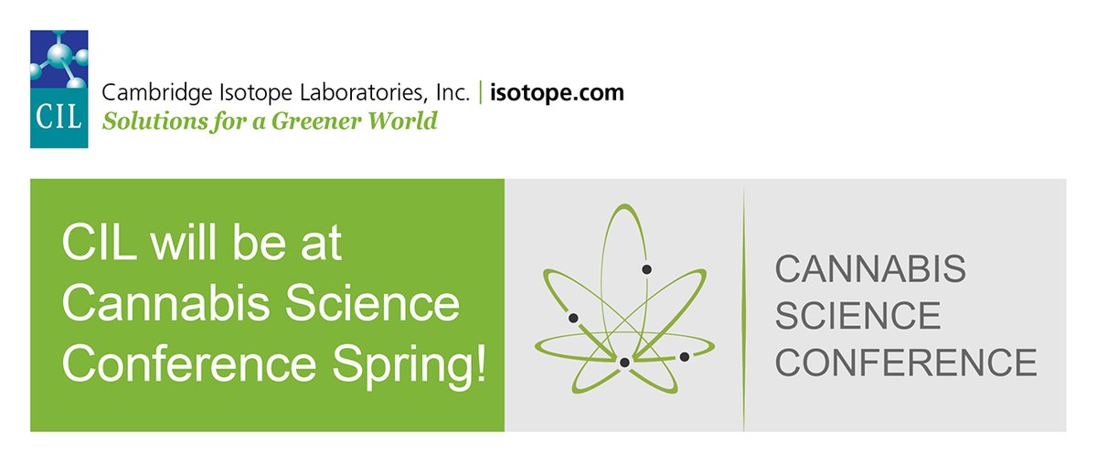 Stop by CIL’s booth #506 at Cannabis Science Conference Spring, in Portland, OR, from April 20-21, to meet our team and learn about some of our exciting new cannabis testing reference standards and also enter for a chance to win some swag! cannabisscienceconference.com #CannabisScience