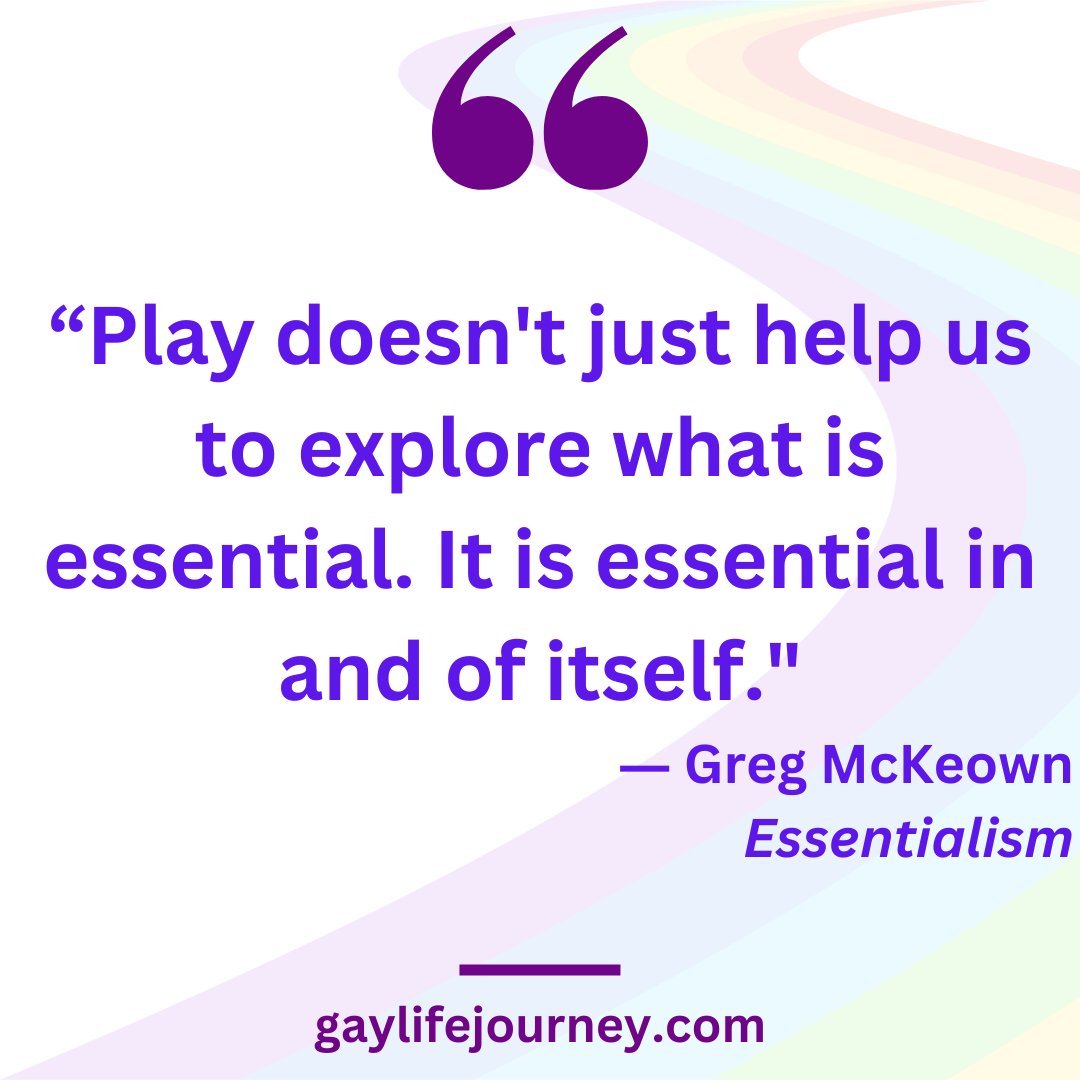 Greg McKeown's 'Essentialism: The Disciplined Pursuit of Less'

#play #gregmckeown #essentialism #essentialismbook #gaymen #gaylifejourney #gaylifecoaching #lifecoaching #livingbetter