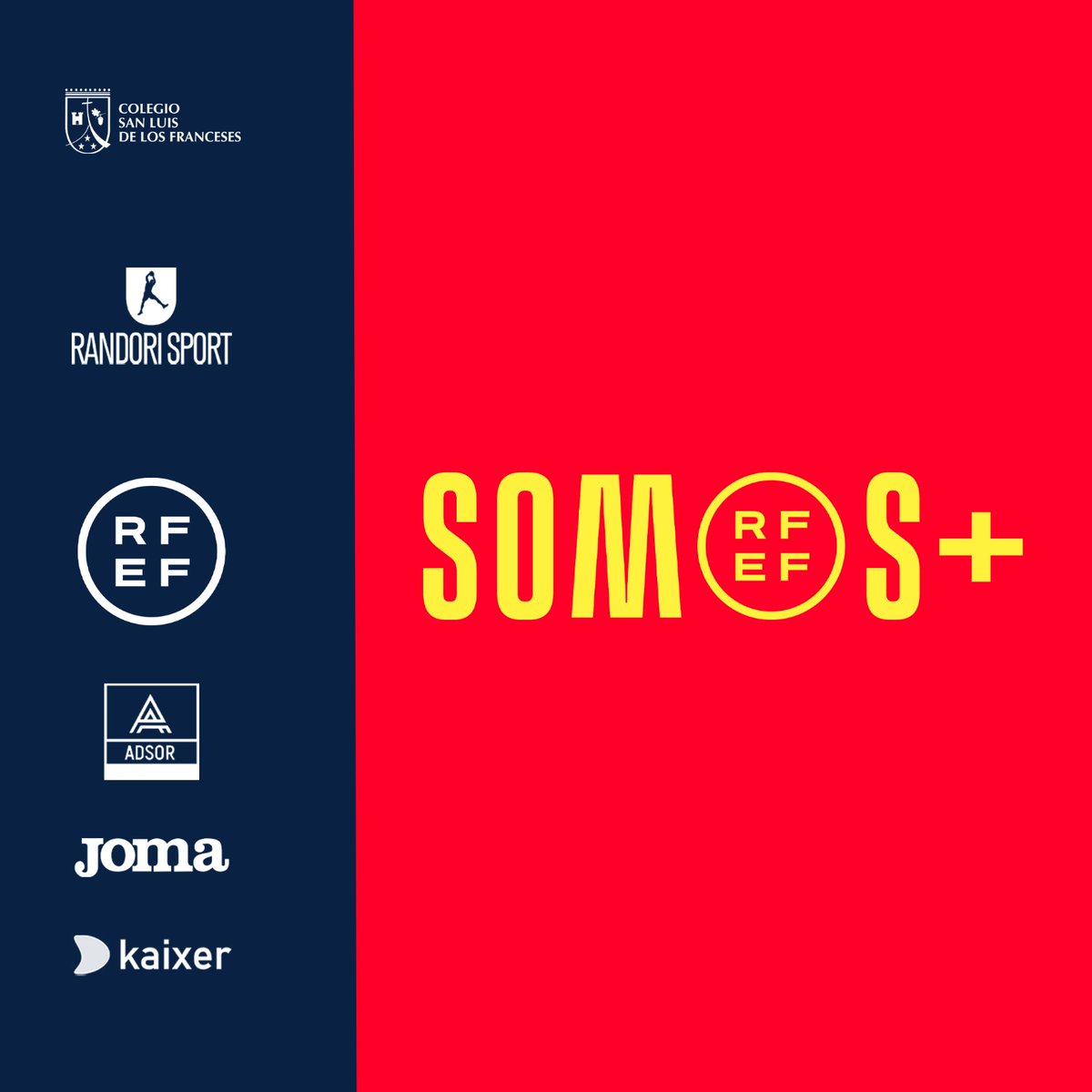 🚨 Os presentamos el CAMPUS #SOMOSMÁS @randorisport

🤝 Colabora: 🇪🇸 <a href="/rfef/">RFEF</a> <a href="/FutSalRFEF/">Futsal RFEF</a> <a href="/Adsor_Sport/">ADSOR - Consultora Deportiva</a> <a href="/JomaSport/">Joma Sport</a>

📅 26 de junio al 14 de julio.

📍 Sede: Colegio San Luis de los Franceses

ℹ️ Información e inscripciones en randori.es/somosmasslf/

#SomosSanLuis