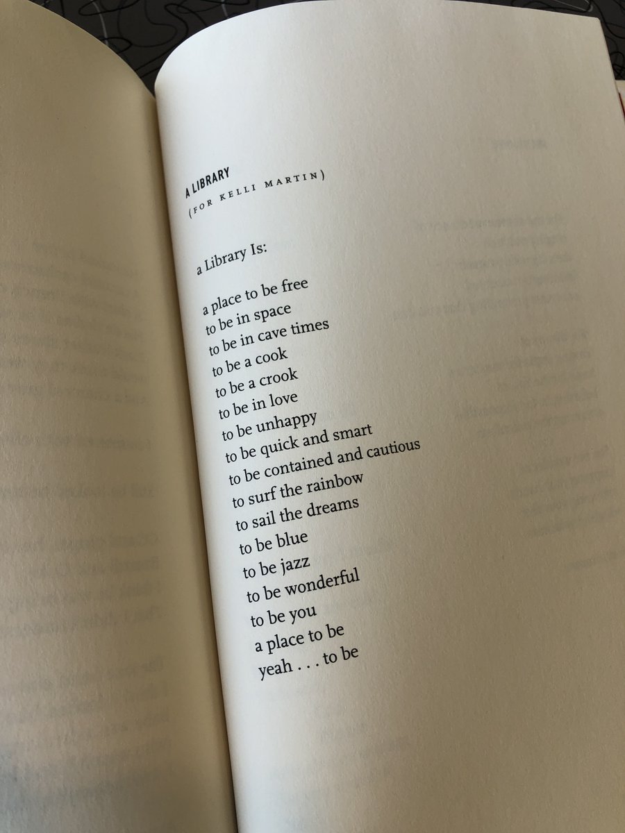 With the Carrier Library renovation and expansion getting closer everyday...this poem hits different. Feeling nostalgic, sentimental, and excited for the future!

A Library / Nikki Giovanni

search.lib.jmu.edu/permalink/01JM…
