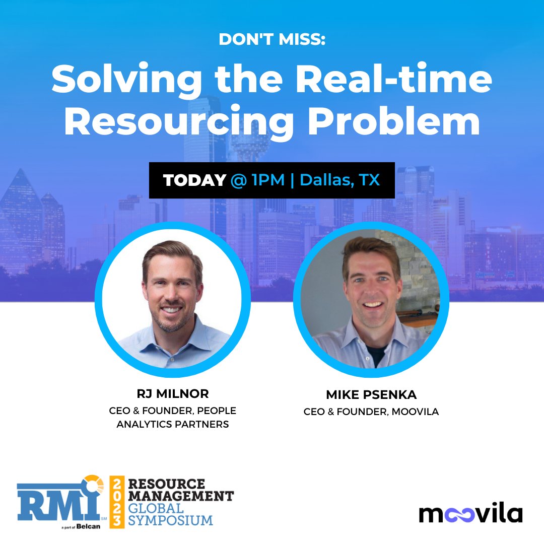 Moovila_App's tweet photo. Attending Resource Management Global Symposium in Dallas? Don't miss Moovila Founder & CEO Mike Psenka and RJ Milnor's breakout session TODAY at 1PM!
And stop by the Moovila booth for a chance to win a prize ๐๐ฒ
#RMGS23 #rmi #resourcemanagement #moovila https://t.co/kgTzVczLav