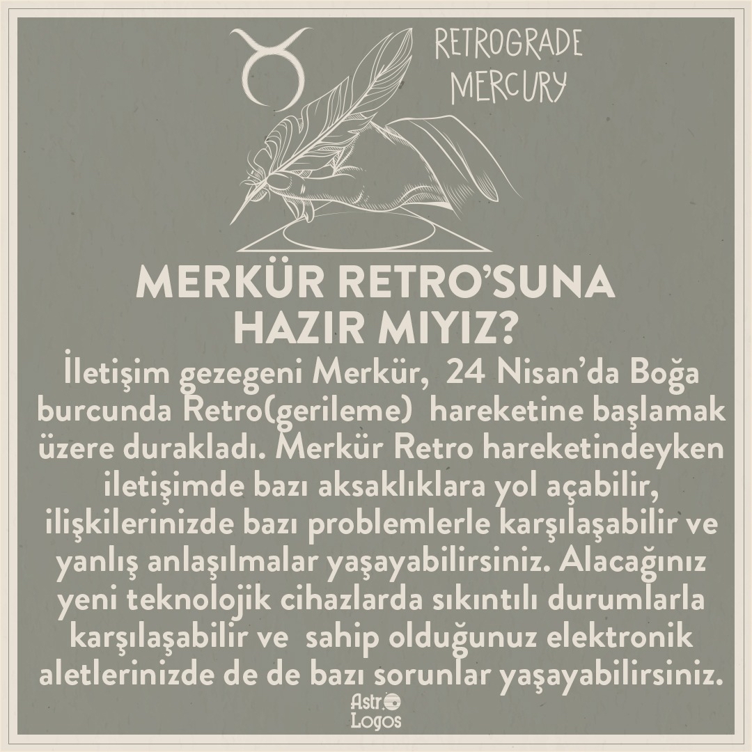 astrologostr's tweet photo. ✨ Merkür Retro’suna Hazır Mıyız? ✨
#merkür #retrosu #mercury #retrograde #merkürretrosu #mercuryretrograde #boğa #burcu #taurus #sign #astroloji #astrology #astrologos #astrologia #astrologyposts https://t.co/XgQjHRpWqa