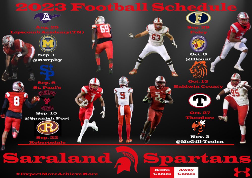 Spartan Football on Twitter "2023 Spartan Football Schedule BenThomasPreps WigfieldJimmy