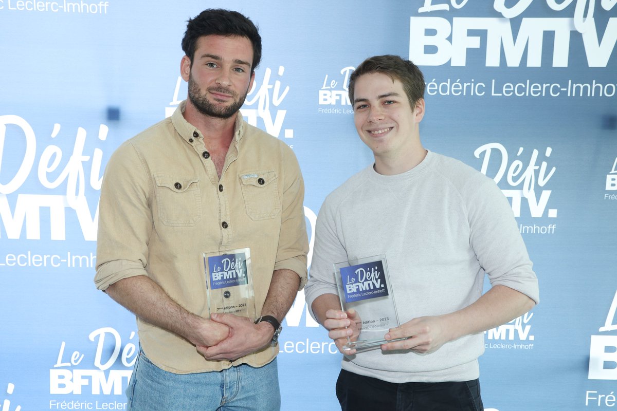 🥳Félicitations aux 2 lauréats de cette 7e édition du DÉFI <a href="/BFMTV/">BFMTV</a> Frédéric Leclerc-Imhoff 

🏅@GuillaumeLavial (<a href="/ESJLille/">ESJ Lille</a>) catégorie "Rédacteur"  

🏅@TDelcan (<a href="/cfjparis/">CFJ Paris</a>) catégorie "JRI"  

➡️ils remportent un CDD d'1 an au sein de la rédaction  

👏BIENVENUE À EUX
