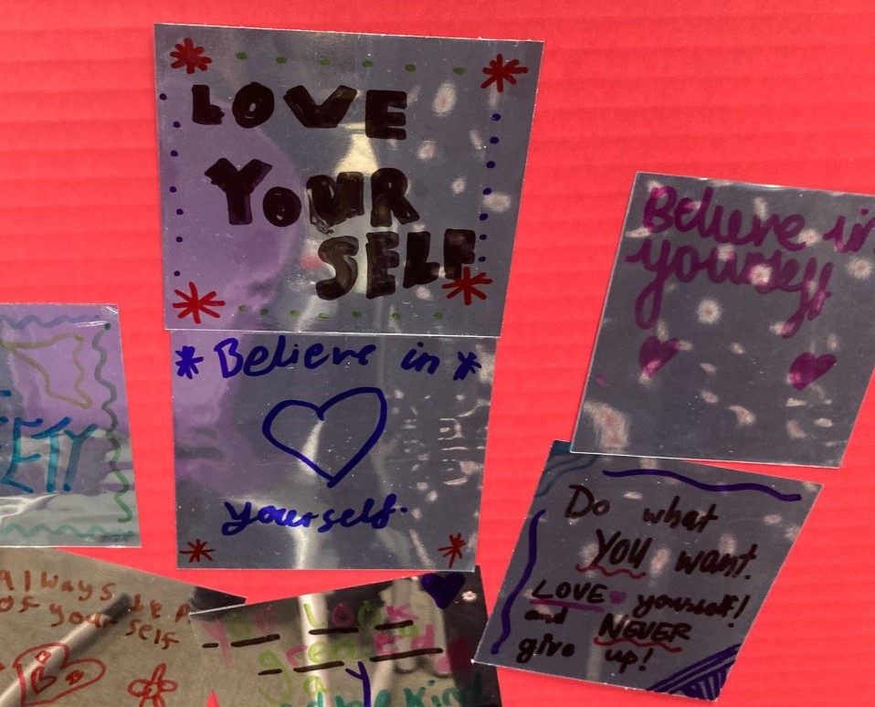 BcccWellbeing's tweet photo. Our first Well-being Café was great fun! Inspirational spoken word from our extremely talented yr 12 poet and Yr 9  enjoyed creating some positive affirmations and some motivational pebble art.  @BCCSix @BC_OLC https://t.co/2sfeR38jaB