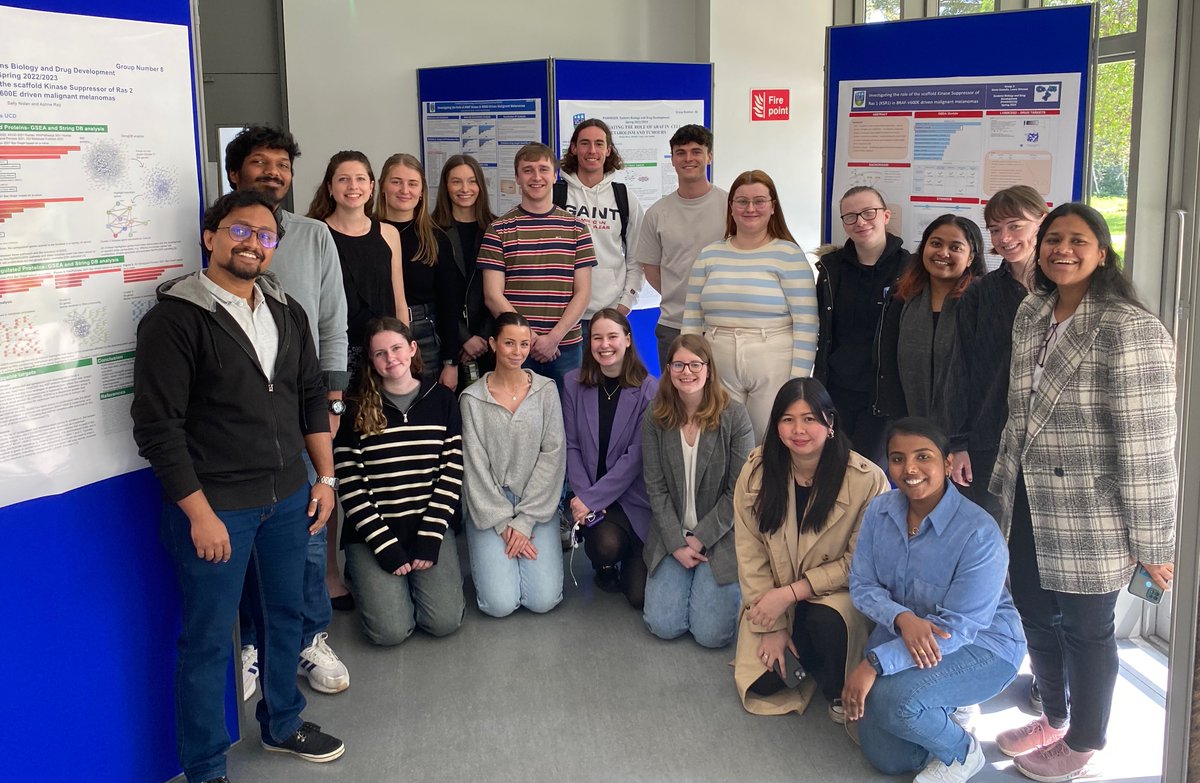 Fantastic poster presentations by the @UCD_SBBS  MSc #Biotherapeutics students showing their skills in #bioinformatics and #OMICS data analysis for drug development. Thanks to all judging panels @ucdscience @sysbioire