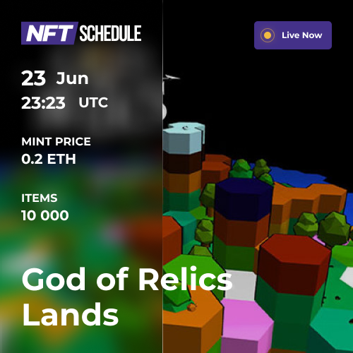 NFTSchedule_'s tweet photo. ☄️Live Mint Now! God of Relics Lands

🐦Twitter: @GodofRelics

🔗More info: https://t.co/mRkUPlzKw3

#NFT #NFTs #NFTCommunity #nftcollector #nftarti̇st #nftlover #NFTGiveaway #NFTCommmunity #nftarti̇st #nftarti̇sts #NFTdrops #nftdrop #Ethereum #ETHNFTs https://t.co/6W6hH6KqAM