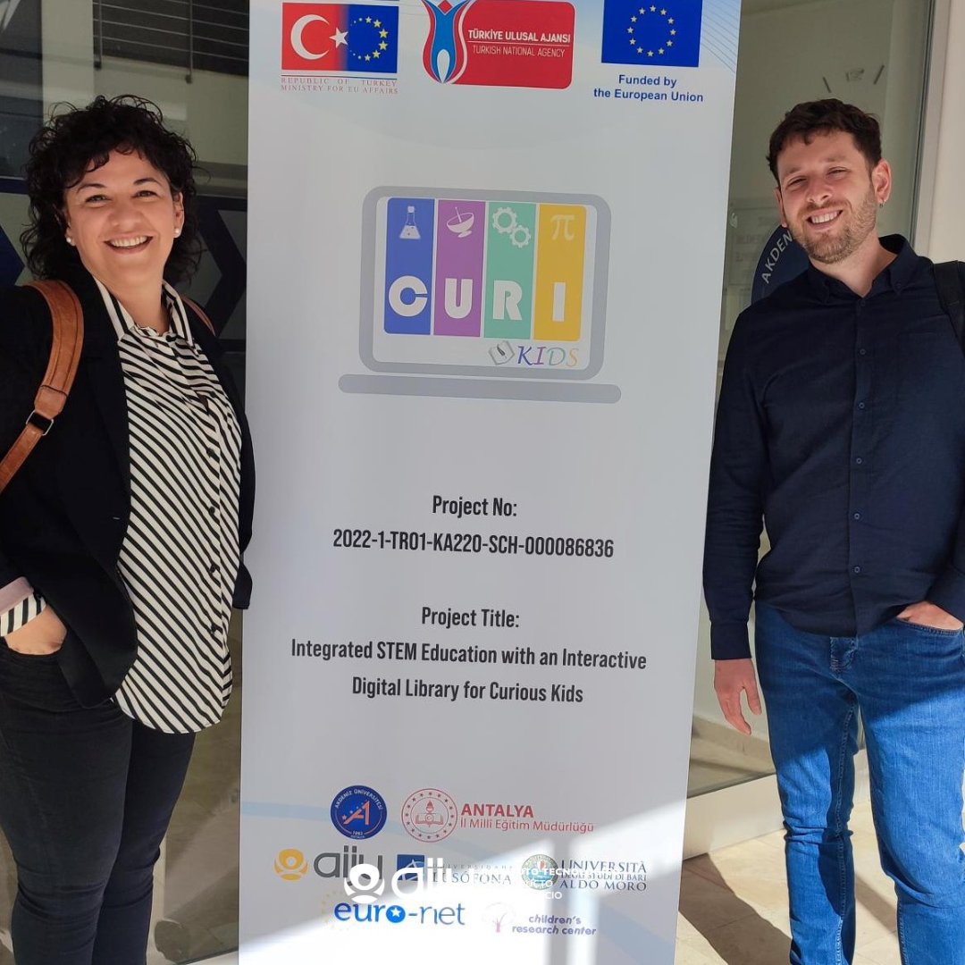 AIJU_Tecnologi's tweet photo. First transnational meeting of the #CURIKIDS project. Held in Anatalya, Akdeniz University, last April 13-14. The aim of the project is to create a library of digital content related to #STEM education for primary school children. https://t.co/fjxr9p2TG6