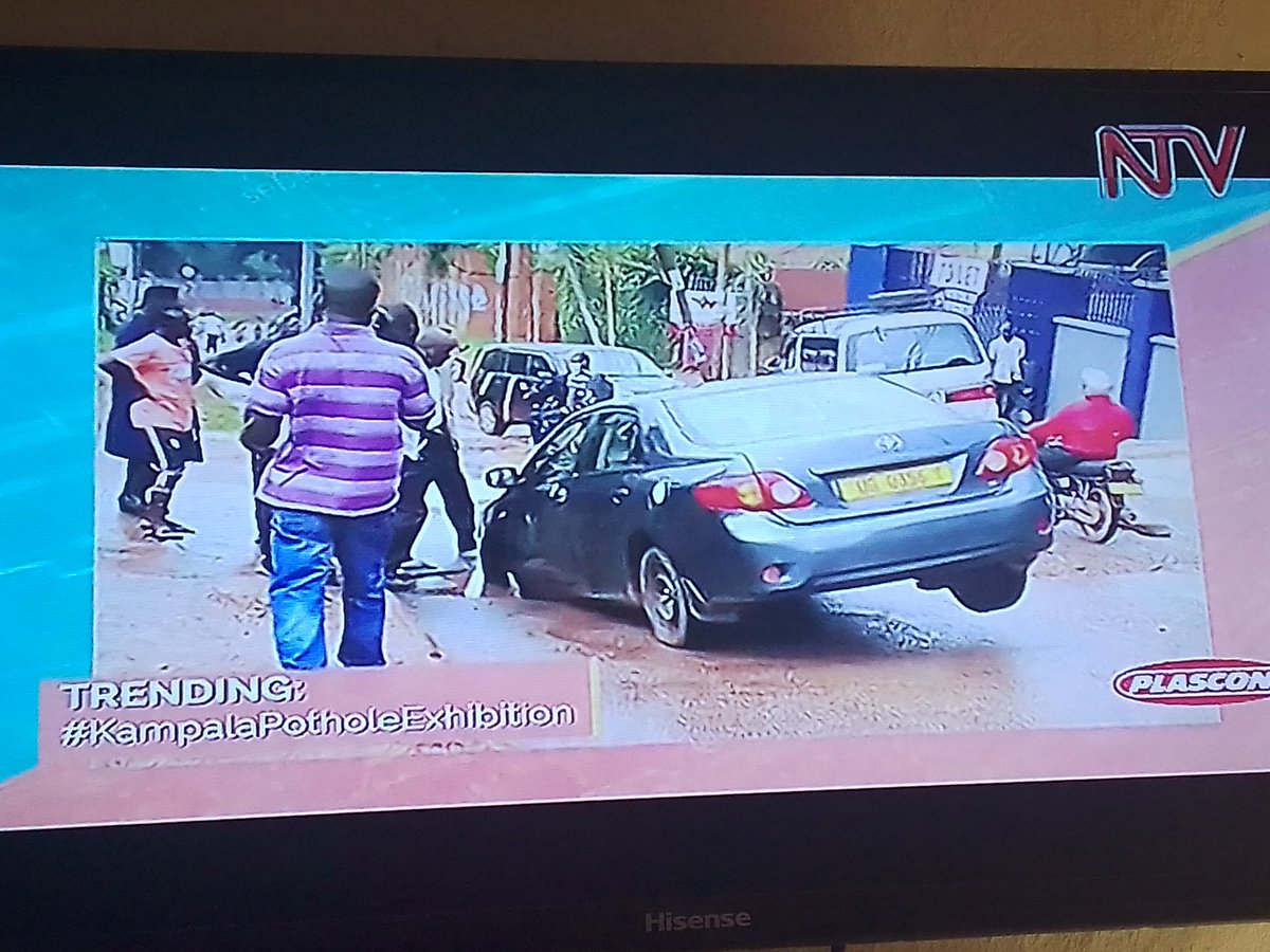 Makana_Kennedy's tweet photo. NTV's #Timeline show by @JMutamba256 is preaching the pothole gospel. Thanks @ntvuganda @SpireJim 
#KampalaPotholeExhibition https://t.co/zCiqEL1f7M