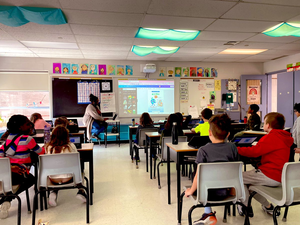 Grade 3s learning how to use <a href="/canva/">Canva</a> this morning! We are making Earth Day posters 🌍Thank you <a href="/MmeHivert/">Mayelle Joachim-Hivert</a> <a href="/OCDSB/">OCDSB</a>