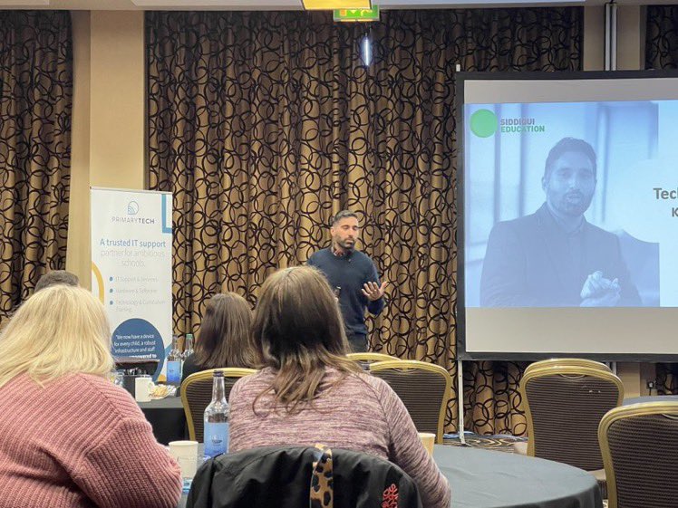 SiddiquiEdu's tweet photo. ๐คฏ๐คฏ๐คฏ
Had an incredibly informative day at the @Primarytech_ Primary Tech event.
I delivered the keynote & stayed to hear from SO many inspiring and informative speaker. Absolute experts in their field.
Thank you for inviting me.
#techevent2023 https://t.co/JyXz6MOy75