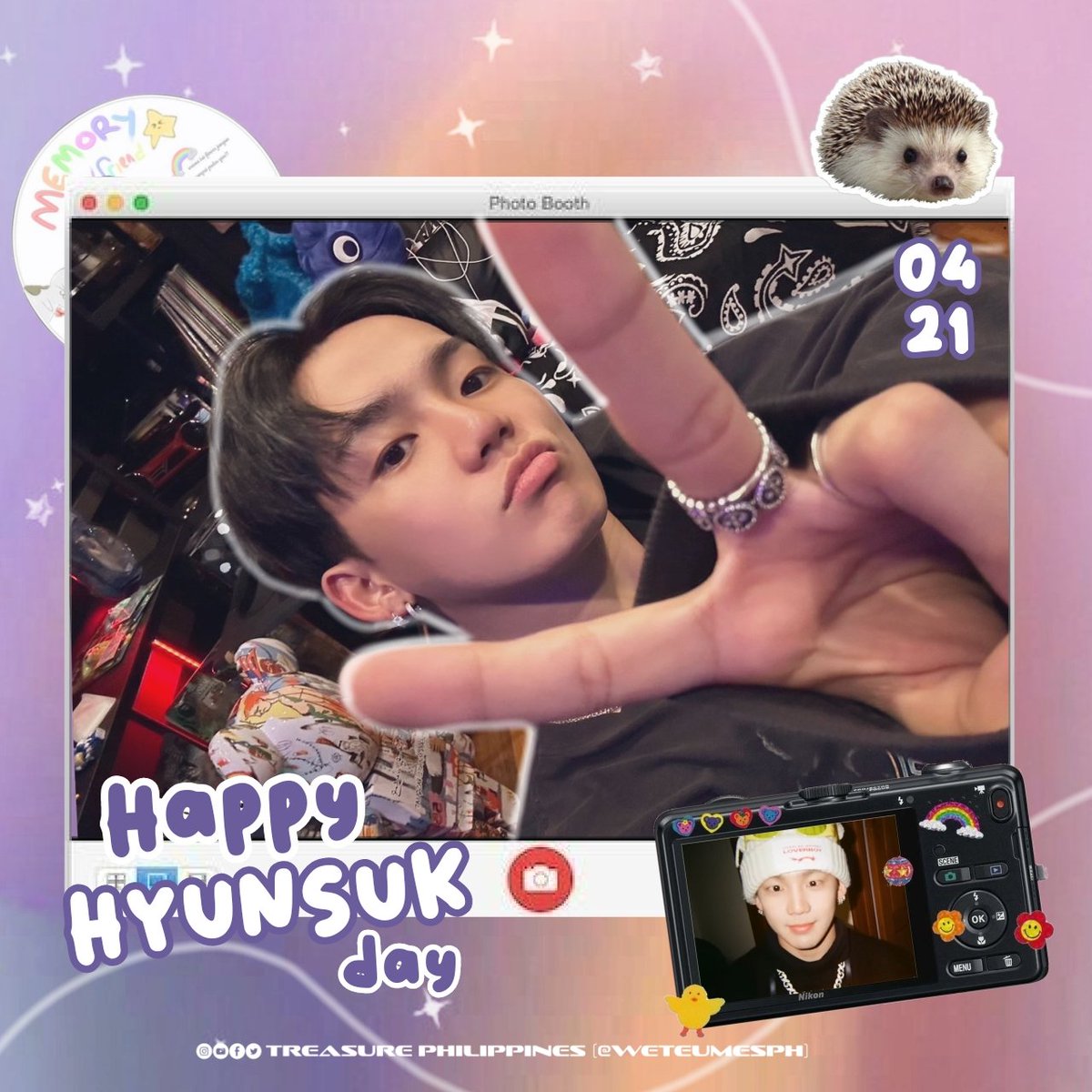 WeTeuMesPH's tweet photo. HAPPY BIRTHDAY TO OUR TREASURE CHOI HYUNSUK! 🎉🎂 

Our resident fashionista which is full swag, you are our sweetest and best leader! Thank you for loving TREASURE members and Teumes💜 https://t.co/K6XiKAYzoa