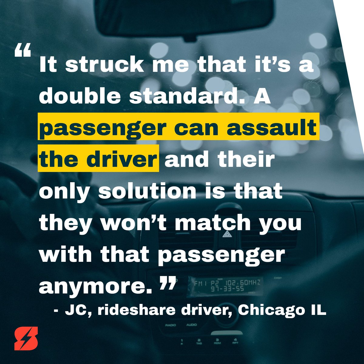 TheSOC's tweet photo. BREAKING: Today the results of the largest national survey of current app-based rideshare drivers were made public. Bottom line: driving for Uber & Lyft is unsafe, especially for people of color.
#AppDriverSafetyNow
Thread ⬇️ https://t.co/Zggldu0uN2