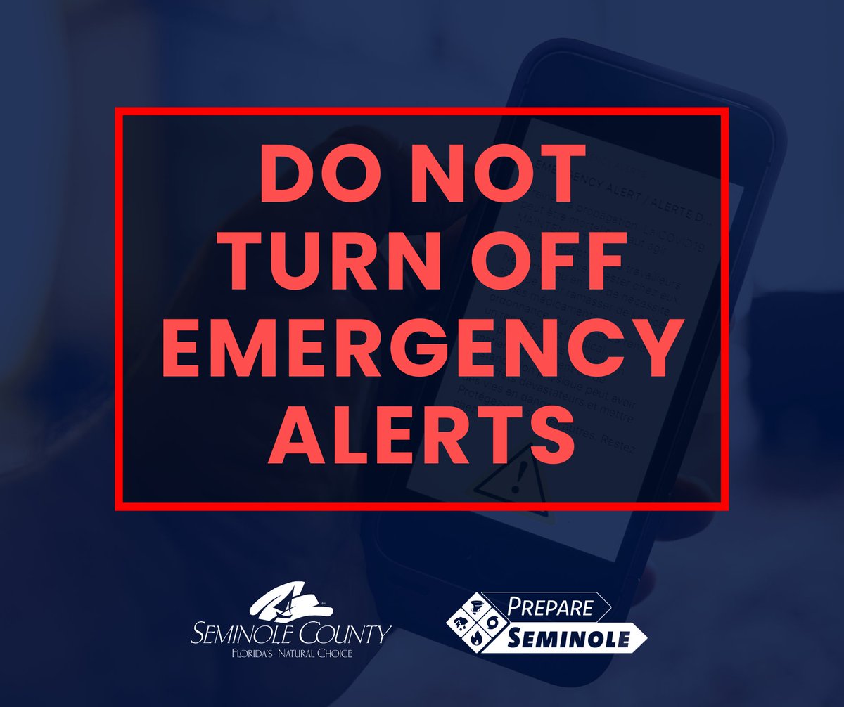 seminolecounty's tweet photo. EMERGENCY ALERTS: Misinformation is circulating regarding this morning's alert and a schedule of future test alerts. You will NOT receive monthly Emergency Alert tests going forward. This morning, the State accidentally used the 'Live' screen instead of the 'Test' screen. https://t.co/YhrSY7oGPR