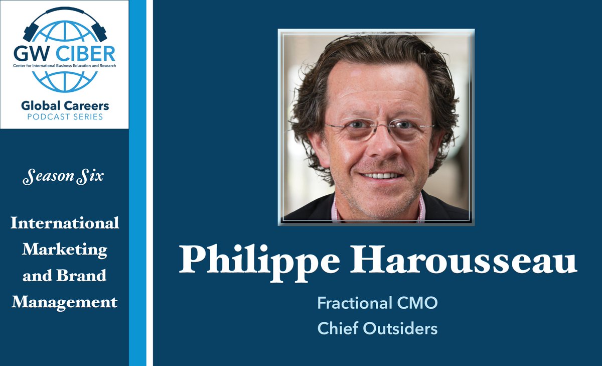 Season 6 of GW-CIBER's Global Careers Podcast is here, and our first guest is Philippe Harousseau from <a href="/ChiefOutsiders/">Chief Outsiders</a>.
Tune in here: bit.ly/IMBM-PhilippeH…

<a href="/StacieBerdan/">Stacie Berdan</a> <a href="/GWSBFowler/">F. David Fowler Career Center</a> <a href="/gwbusiness/">The GW School of Business</a> <a href="/GoGlobalED/">GoGlobalED</a> <a href="/AnnaHHelm/">Anna H. Helm</a> <a href="/gwUBA/">GW UBA</a> <a href="/GWMBAA/">GW MBA Association</a>
<a href="/GWSBalumni/">GWSB Alumni</a> <a href="/GWWIB/">GW Women In Business</a>