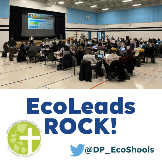 It's wonderful to see more than 75 EcoLeads gathered to learn🧠and share👍 and celebrate 🙌EcoSchools 🌳 initiatives at Dufferin-Peel EcoSchools! 💓🌍