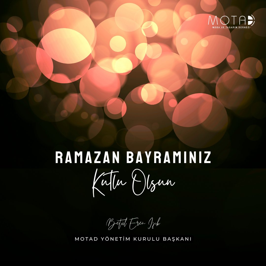 MotadTr's tweet photo. Sevdiklerinizle birlikte sevgi ve umut dolu bir bayram geçirmenizi dileriz.
Ramazan Bayramınız kutlu olsun. 🌺
@betulerenisik
MOTAD Yönetİm Kurulu Başkanı
#ramazanbayramı #mutlubayramlar #MOTAD https://t.co/wuY9yf65PC