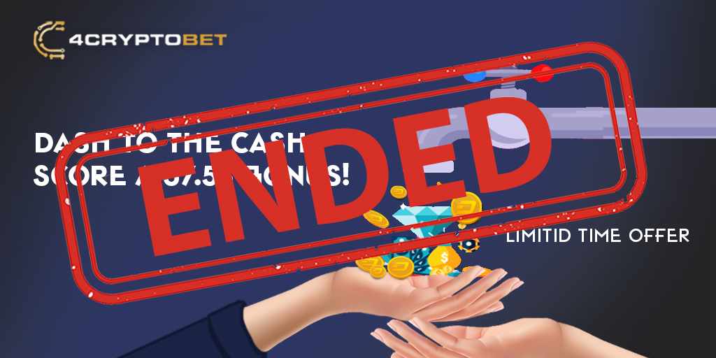 4CryptoBet's tweet photo. Our Dash Deposit Event has come to an end.
Congratulations 🎉 to all of our players who successfully earnes a 37.5$ gift on your deposit!
#4CryptoBet #Dash #BONUS https://t.co/mY06bkghbu