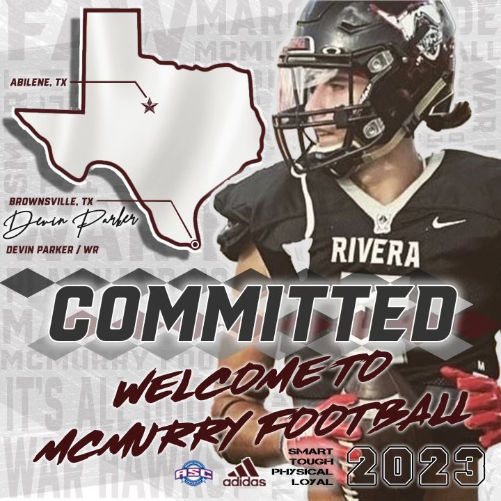I am excited to be announcing my commitment to <a href="/McMURRYFOOTBALL/">McMURRY FOOTBALL</a>   Truly thankful and blessed to be able to continue my dreams. Thank you to my family for supporting me through this process. Thank you to the coaching staff at McMurry! Lets do this!! @CoachNealMCM <a href="/CoachRauMCM/">Mark Rau</a>
