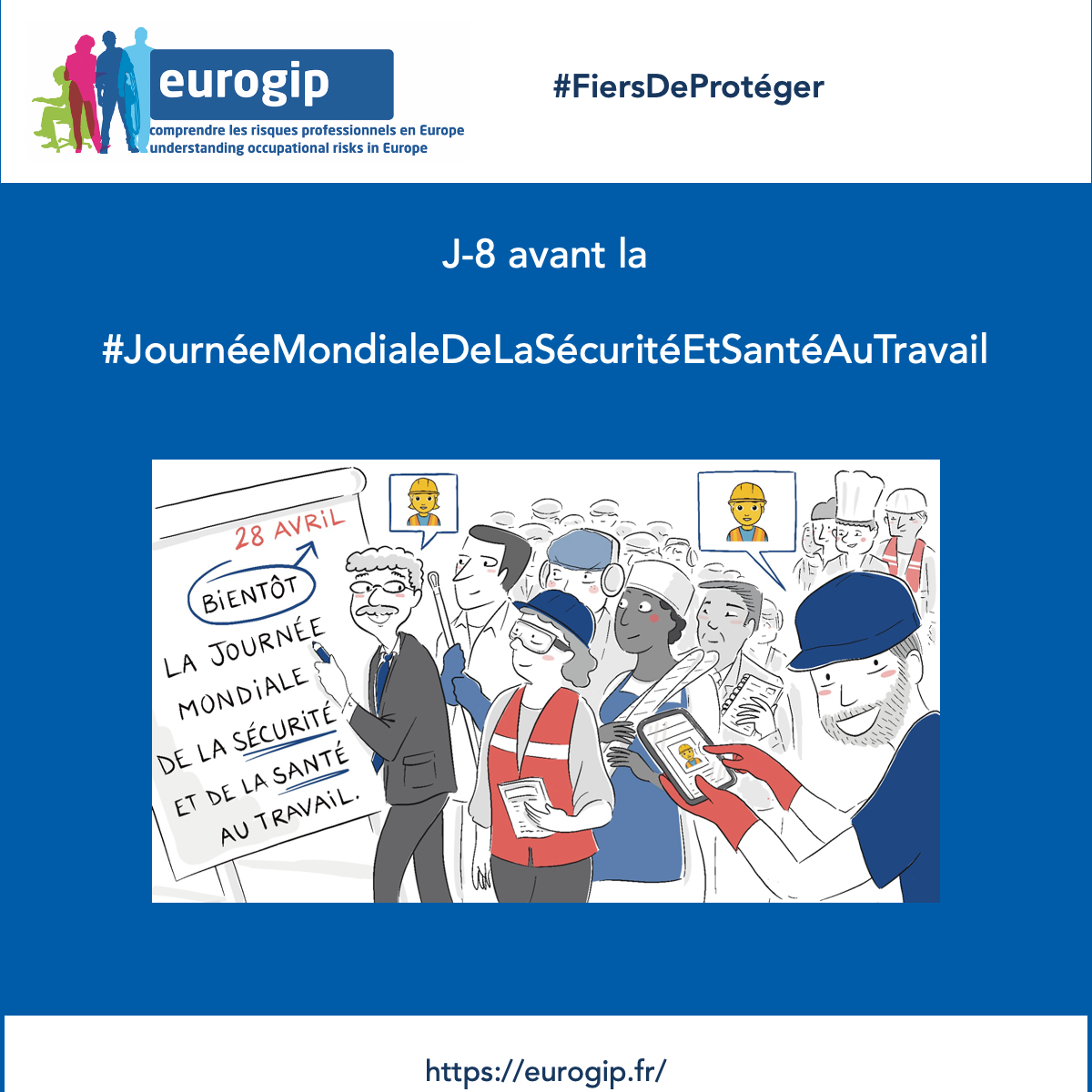 eurogip's tweet photo. J-8 #JournéeMondialeDeLaSécuritéEtSantéAuTravail !

À l'Assurance Maladie - Risques professionnels, nous travaillons tous pour améliorer la #santé et la #sécurité au travail, une grande cause commémorée chaque année au niveau mondial le 28 avril.

✅ https://t.co/L3FvanT8Xr https://t.co/nuHiTogDap