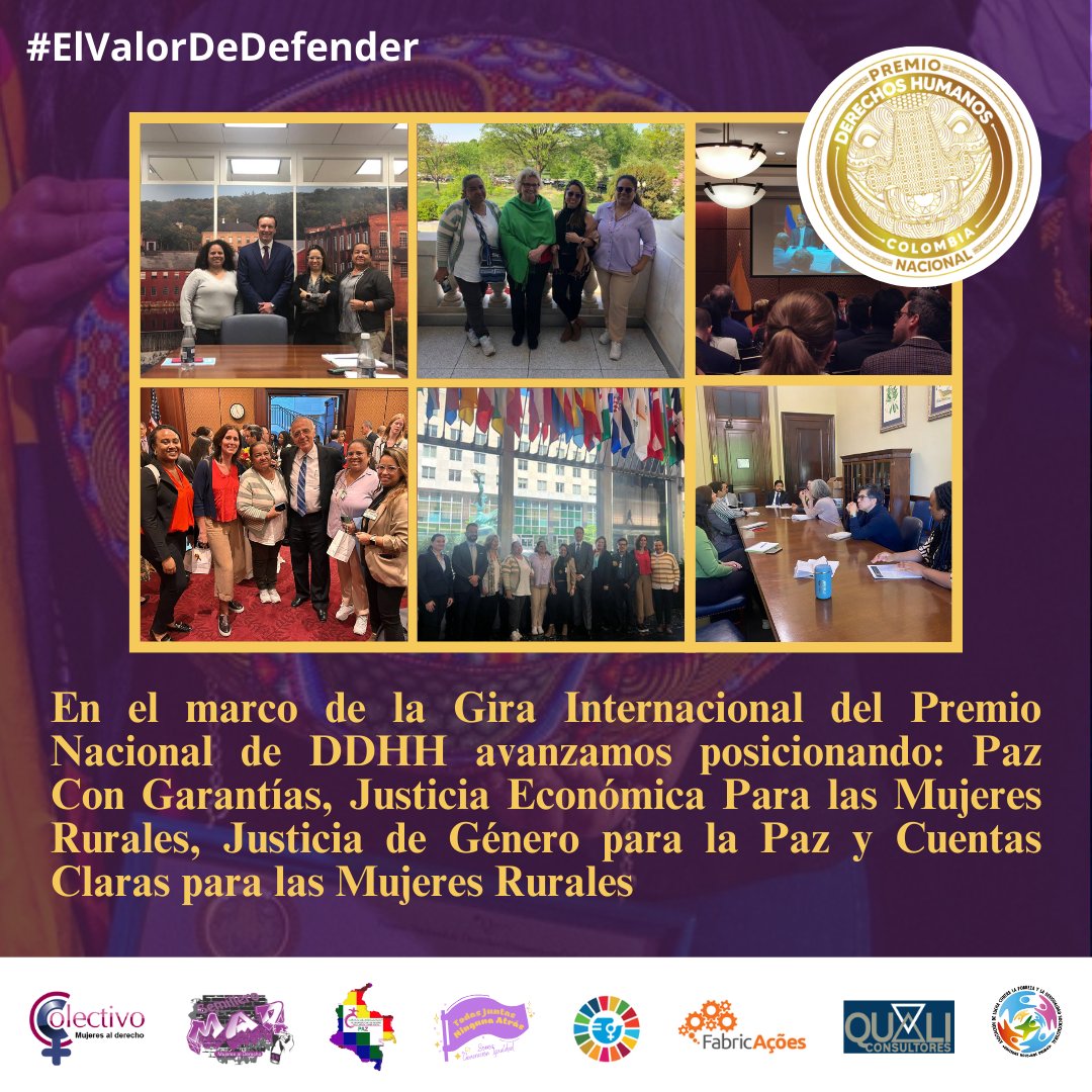En la #GiradeIncidencia del #PremioNalDDHH avanzamos posicionando #PazConGarantias #JusticiaEconomicaParaLasMujeresRurales #CuentasClaras #JusticiadeGénero #ElValorDeDefender