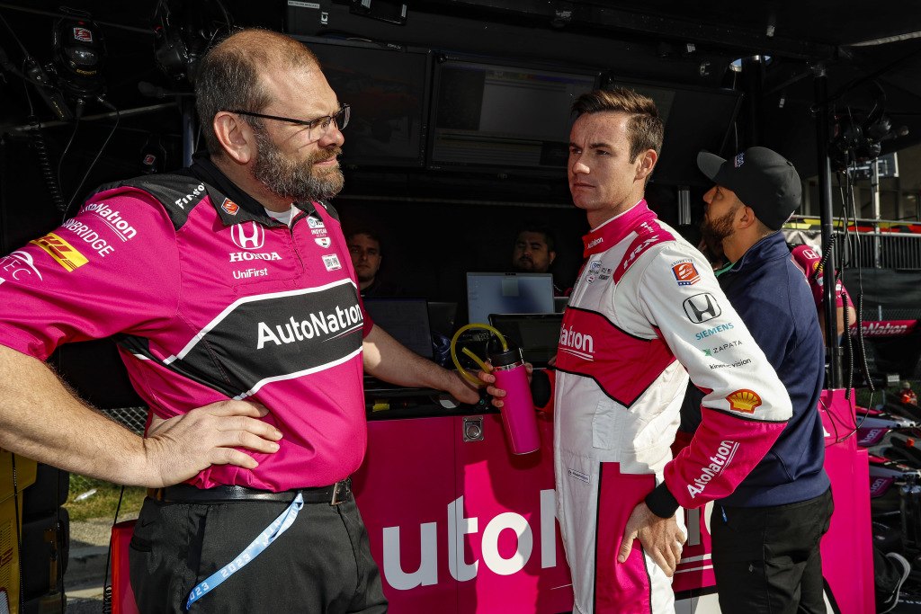 RACERHQ's tweet photo. Veteran IndyCar engineer Jeremy Milless has a strong track record of helping young American drivers raise their game to become IndyCar winners, with Kyle Kirkwood's Long Beach breakthrough the newest example https://t.co/VhrxYs6NXT https://t.co/mPHMoJt701