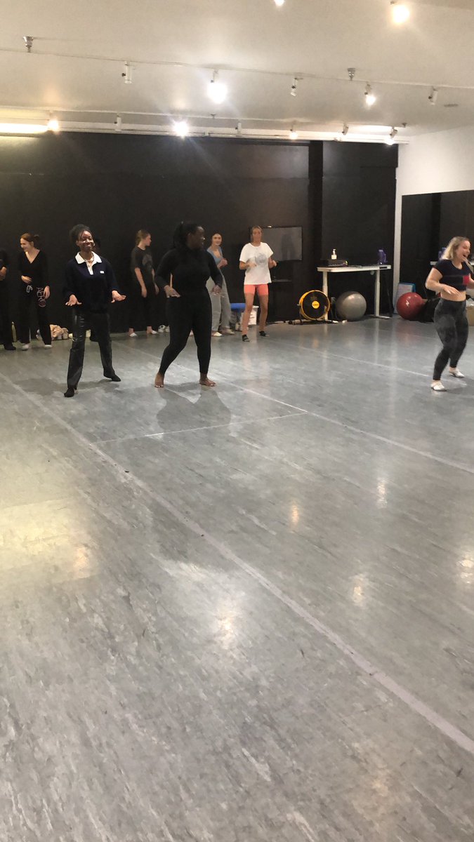 ocsbArts's tweet photo. Ms Bishop is warming up for Day 2 of the Creative Education Workshops in Dance Education!!!!@OttCatholicSB @ocsbArts https://t.co/kAgoIMuqp8