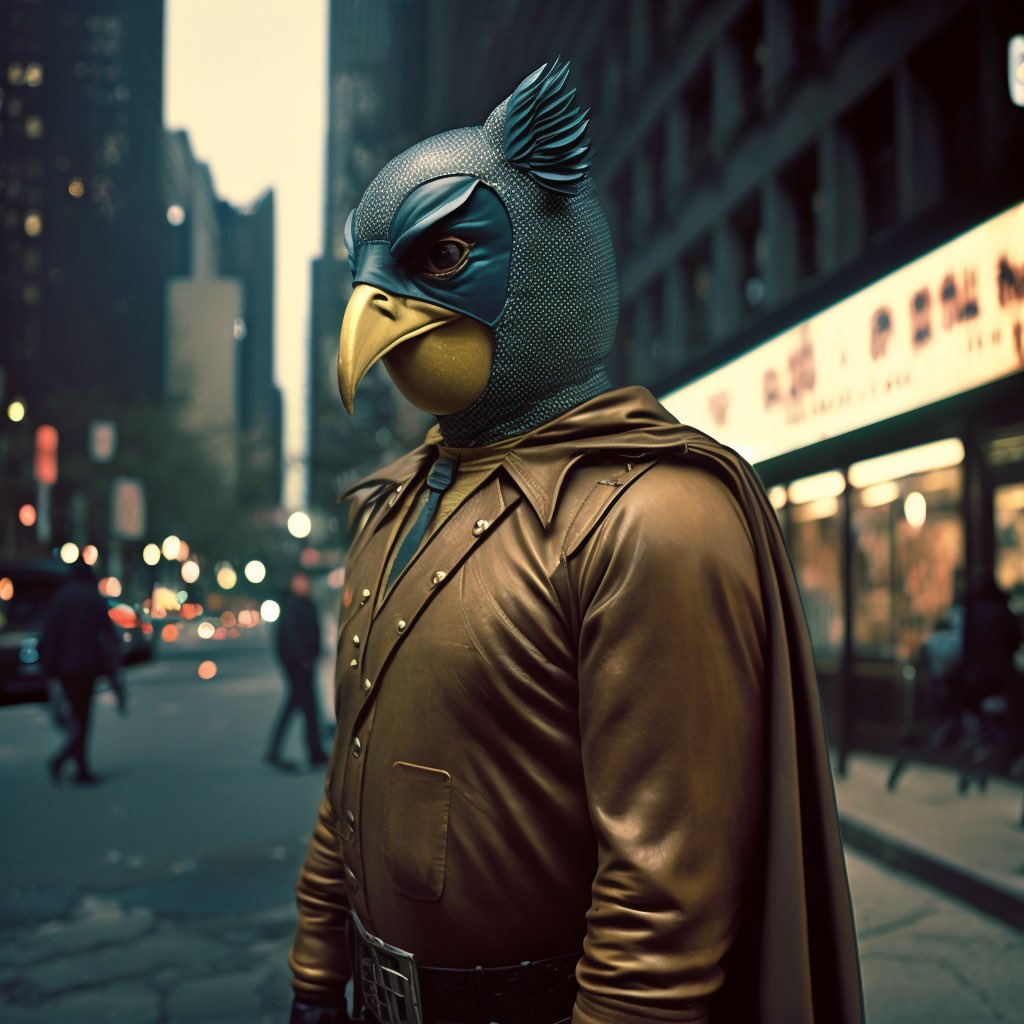 synthskull's tweet photo. GM! is everyone really leaving for Bluesky? i guess Twitter really is for the birds… #ijustgothere #AIArtworks https://t.co/Qox9Y3yiZk