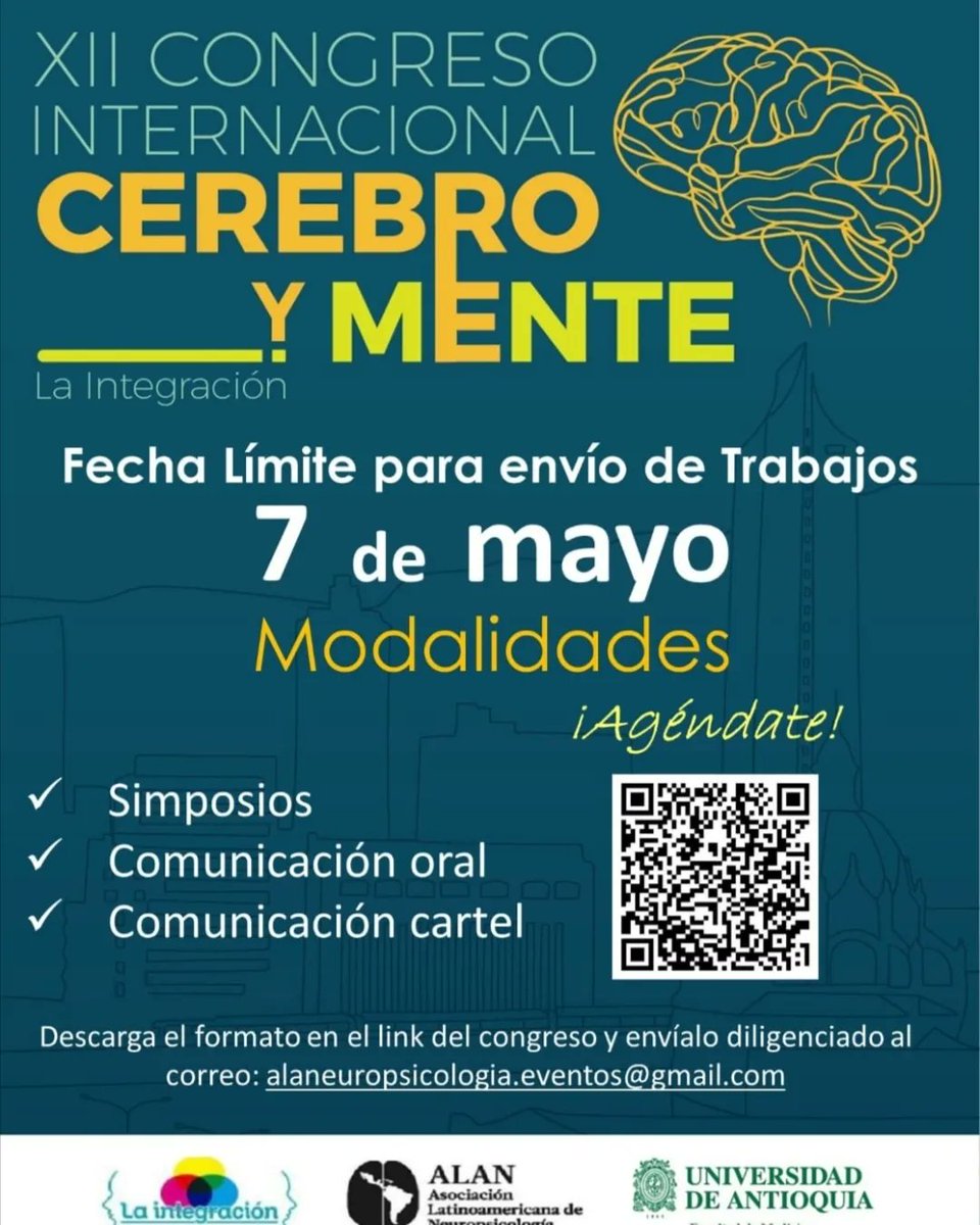 UsbMaestria's tweet photo. Una excelente oportunidad para presentar tus trabajos de investigación.https://t.co/lyeZ0Sida5
@ALANNeuropsico1
@DrDavidMontoya
@MAGarciaBarrera
@feggyostrosky
@doctoradopsicol
#congresointernacionalcerebroymente https://t.co/YExhbiMIkc