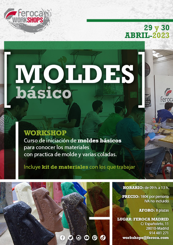 Feroca's tweet photo. 🚨¡Atención!🚨 Quedan pocas plazas en el NUEVO curso de #Feroca para aprender a hacer moldes de silicona 🎨🖌️ Da rienda suelta a tu creatividad y crea tus propios #MoldesDeSilicona 🌟 ¡No esperes más! 🏃‍♀️🏃‍♂️ Inscríbete ya: https://t.co/grqOGkmSWf 🌐 #feroca #ferocaworkshops https://t.co/JufGUAxSFp