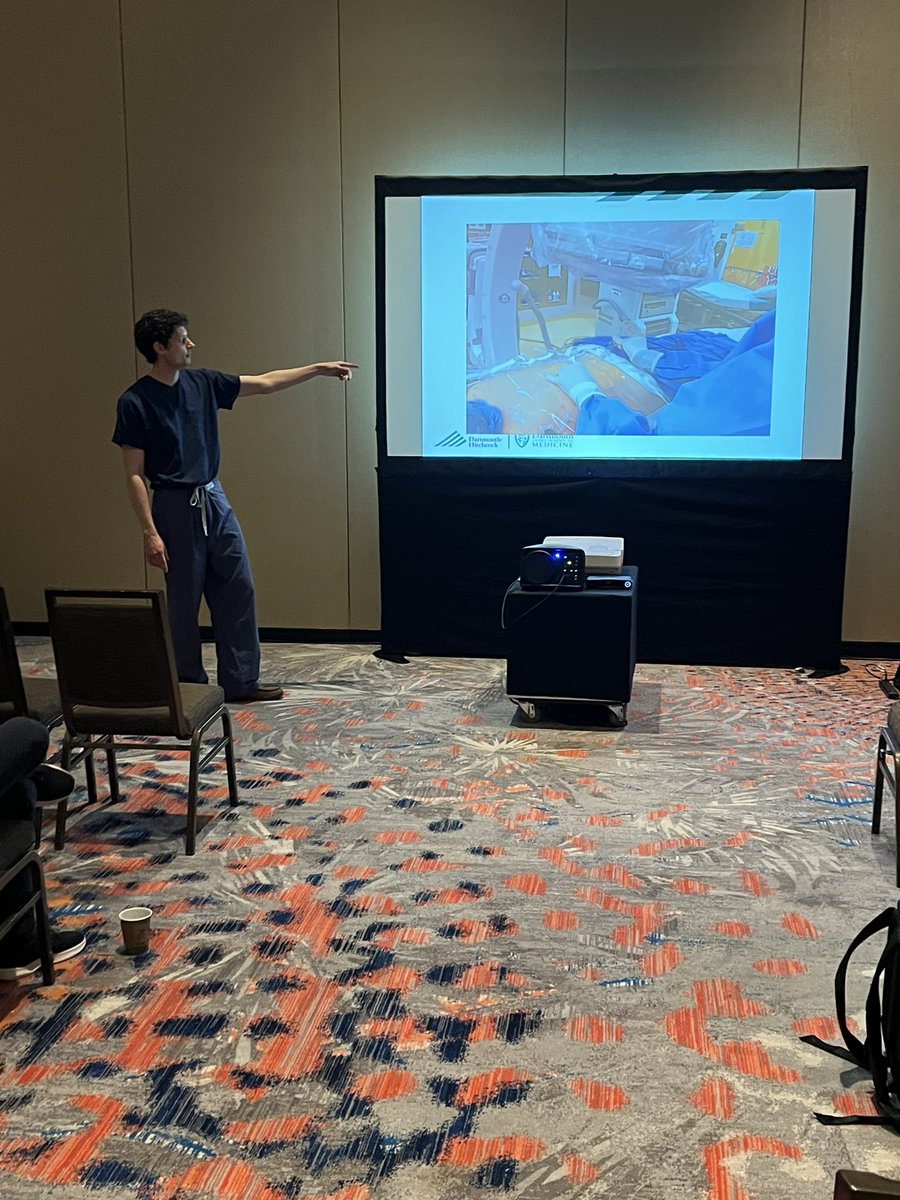 Brian Sites and Pat Hartmann teaching Fluoroscopy guided epidural placement at #ASRASpring23