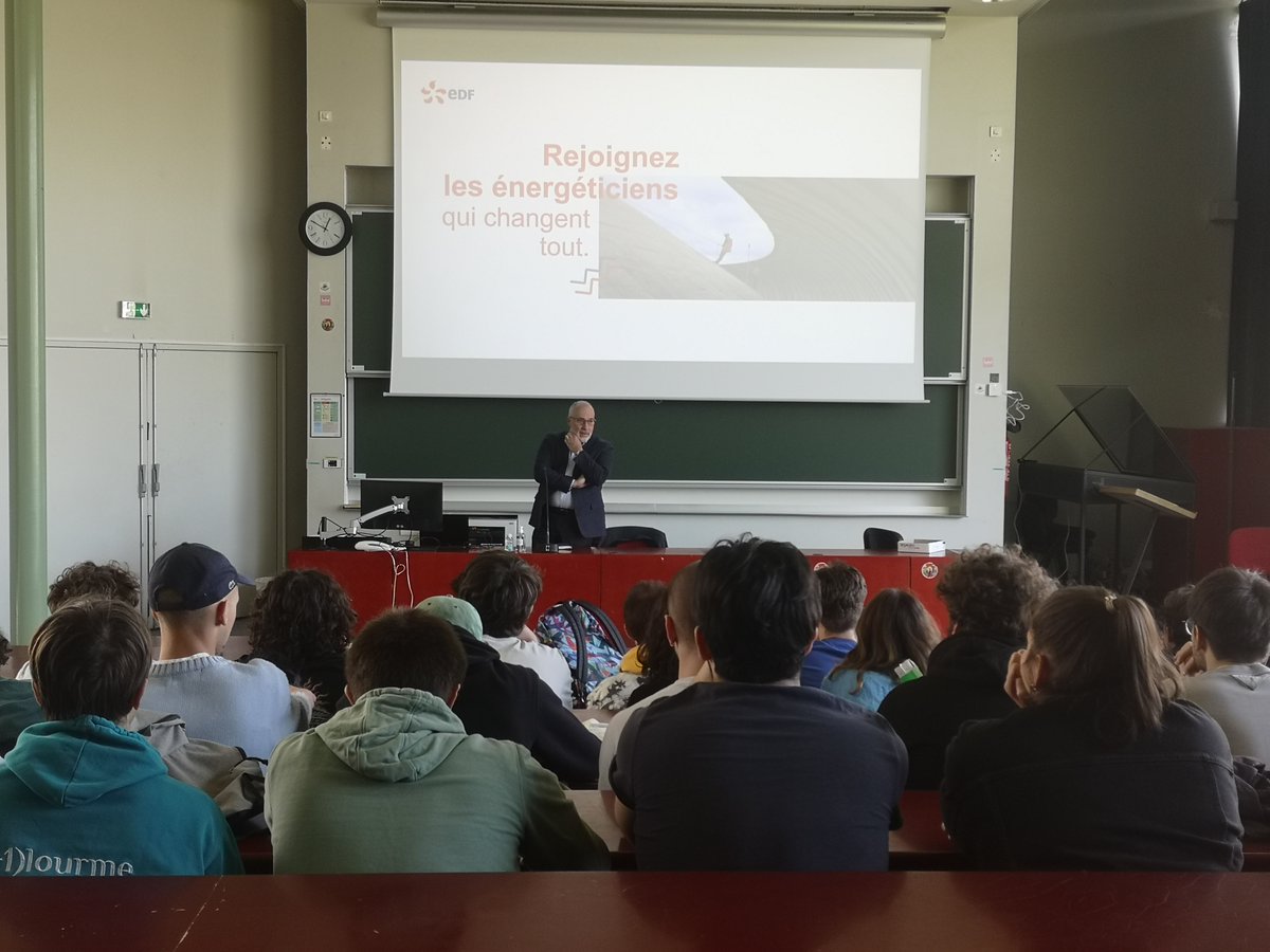 Intervention de notre partenaire <a href="/EDFofficiel/">EDF</a> auprès des étudiants de <a href="/ensimofficiel/">ensim officiel</a> pour présenter leurs nombreuses opportunités d'#emploi

⚡ "Rejoignez les énergéticiens qui changent tout"