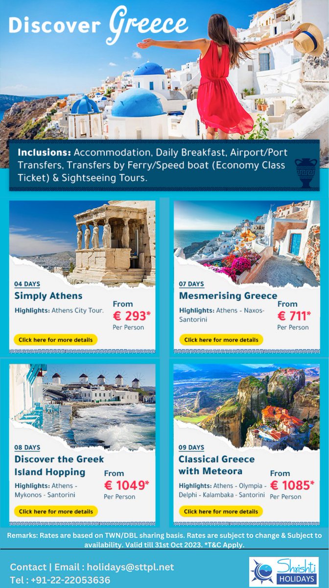 ShrishtiHoliday's tweet photo. Discover Greece !! https://t.co/tg1F9i80o9