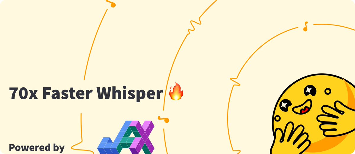 sanchitgandhi99's tweet image. Life is too short to wait for slow transcription models 🥱

That&apos;s why we&apos;ve made Whisper **70x faster**

Whisper JAX ⚡️ is a highly optimised Whisper implementation for both GPU and TPU

Try it here: huggingface.co/spaces/sanchit…

And transcribe a 1 hour of audio in under 15 seconds!